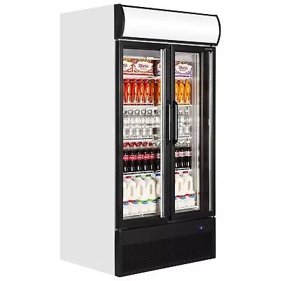 £1399 • Buy Commercial Double Hinged 2 Door Display Bottle Cooler Glass Door Merchandiser