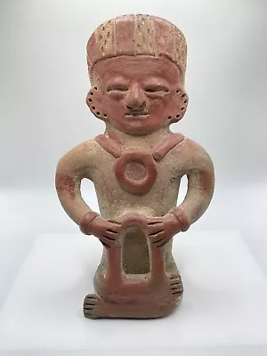 Mayan Aztec Culture Natural Earth Stone Handmade Clay Standing Figure 8in Tall • $9.99