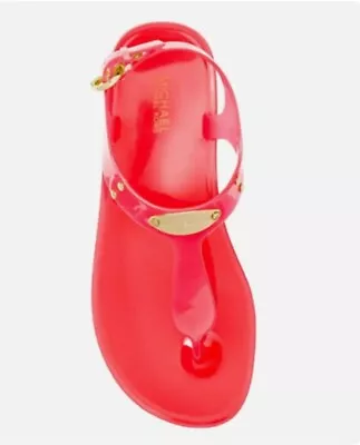 Michael Kors Coral Reef  PVC  Jelly Plate Flat Thong Sandal Size  8M • $48