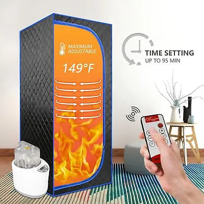 3L Personal Full Size Steam Sauna Heated Home Spa Detox Therapyns Portable 1500W • $155.85