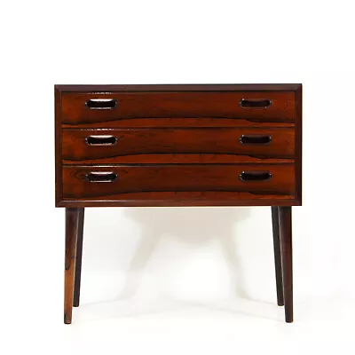 Retro Vintage Danish Rosewood Small Bedside Chest Of Drawers 1960s Mid Century • £595