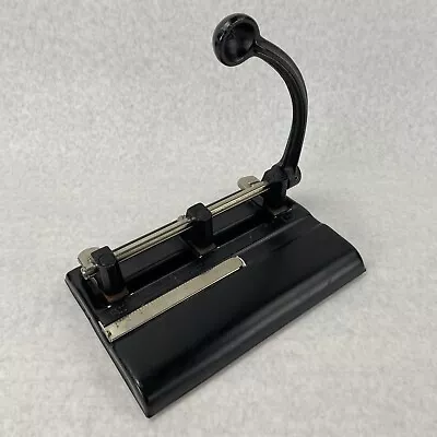 Vintage Master Products 1325P-B Heavy Duty 3-Hole Punch Black Metal • $23.49