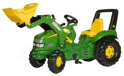 Rolly Toys - X-TRAC JOHN DEERE XL Ride On Pedal Tractor & Trac Loader Age 3-10 • £232.68