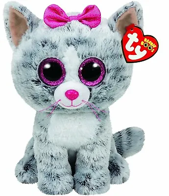 £11 • Buy Official Ty Beanie -ty Beanie Boo Buddy-kiki Cat Med 23cm Soft Toy 37075