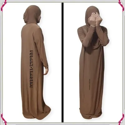 One Piece Muslim Women Prayer Dress Islamic Hijab Abaya Khimar Jilbab Kaftan • £17.99