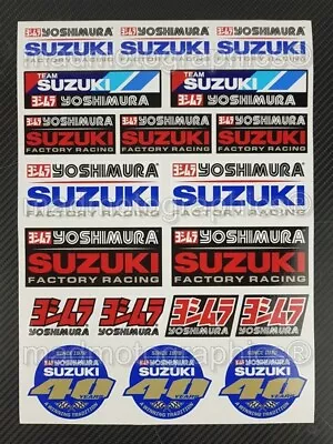 Team Racing Gsxr Motorcycle Decals Stickers For Suzuki GSX-R Yoshimura Laminated • $12.50