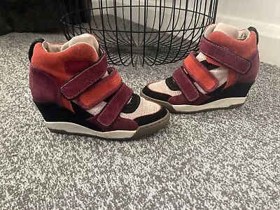 £2.99 • Buy ASH Trainers Shoes Suede Limited Edition High-Top Wedge Size 4 EUR 37