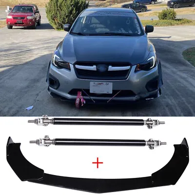 For Subaru Impreza Base Front Bumper Lip Splitter Spoiler Body Kit + Strut Rods • $65.59