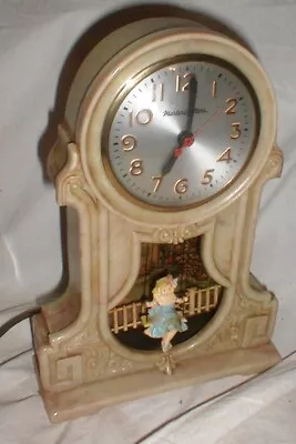 Vintage MasterCrafters Swinging Girl Lighted Motion Animated Mantle Clock REPAIR • $99.99