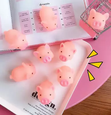 Miniature Cute Pig Anti-Stress Figurines 10 Pack • $15