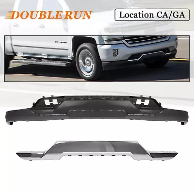 Front Bumper Valance + Chrome Skid Plate For Silverado 1500 2016-2019 With Z71 • $254.69