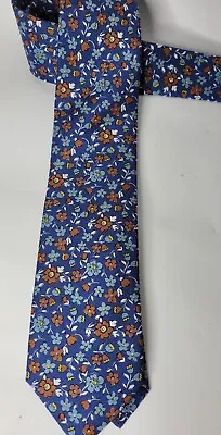 J.Crew Beacon Floral Tie Ludlow Navy Blue Men's Necktie 100% Silk Made In USA 3  • $24.99