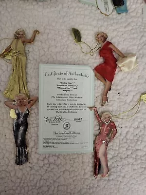 (LOT OF 4) The Glamorous Miss Monroe Ornaments Bradford Editions W/ COA • $55