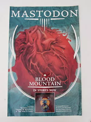 Mastodon *Blood Mountain* Promo Poster Sticker Leviathan Crack The Skye RARE OOP • $18.74