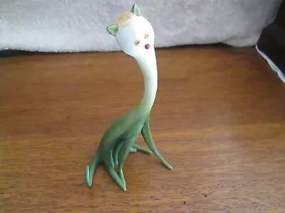 Vintage Enesco Figurinegreen Onion Scallion Leek Resin Cat • $29