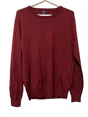 J. Crew Sweater Womens Merino Wool Blend Sweater Dark Red Burgundy Pullover • $24.95