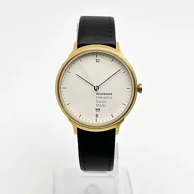Mondaine Helvetica No1 38mm Light Gold-Tone Steel White Dial Watch MH1.L2211.LB • $349