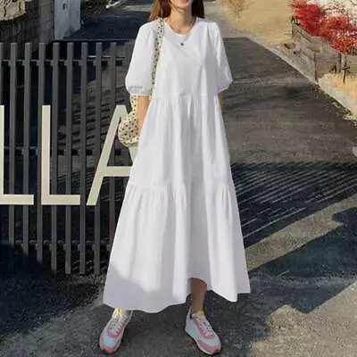 Women Summer Beach Tiered Flare Casual Sundress Gown Long Maxi Dress PLUS SIZE • $31.90