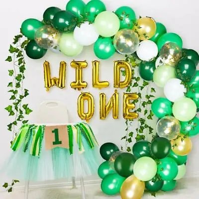 $15.99 • Buy Wild One Birthday Decorations Kit With Balloons Set And Artificial Ivy Garland