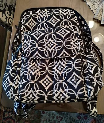 Vera Bradley Campus Backpack Black & White Quilted Pattern • $34.99