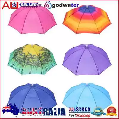 $9.80 • Buy Head Umbrella Anti-Rain Fishing Anti-Sun Umbrella Hat Adults Supplies AU