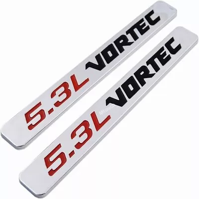 2pcs 5.3L VORTEC Side Fender Door Badge Emblems 3D For 1500 2500hd Silverado • $12.99