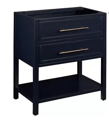 Signature Hardware 30” Robertson Console Vanity For Undermount Midnight Navy • $799