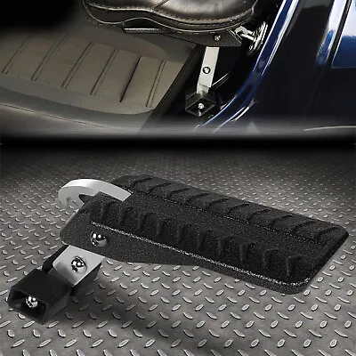 Universal Foldabel Adjustable Roof Rack Car Door Step Foot Pedal Ladder Black • $18.79