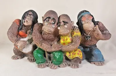 Vintage Universal Statuary Corp Chicago 1970 Monkey Family Figure Group Kendrick • $19.99