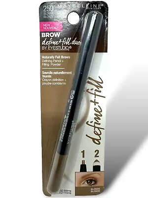 Maybelline Brow Define And Fill Duo 2-in-1 Pencil W/ Filling Powder - Blonde 250 • $15.29