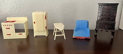 Vintage Renwal Refrigerator Ironing Board & Ideal Dollhouse Furniture TLC ++ • $9.69
