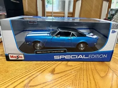 Maisto 1/18th Scale 1968 Chevrolet Camaro Z/28!!! Blue  W/ Black !!! 31800 • $39.99