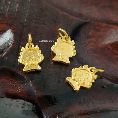 1pcs 999 Pure 24K Yellow Gold Pendant For Women Men Loving Dragon Solid Zodiac • $218.20