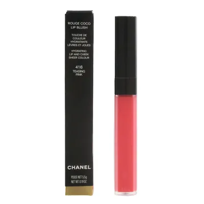 Chanel Pink Lipstick Blush Rouge Coco Lip Blush & Cheek Colour 416 Teasing Pink • £27.50