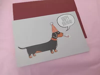 Dachshund BIRTHDAY Card  Blank On Inside ONE CARD & ONE ENVELOPE Birthday Friend • $6.89
