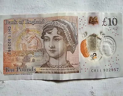 £10 Note Serial Number CH11922957 New Polymer 10 Pound Note Highly Sought-after. • £19.99