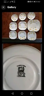 9 Piece Phoenix Ware Vintage Sandwich Plate 5 Side Plates3 Saucers T.F & S LTD • £26