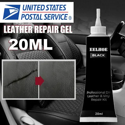 Advanced Leather Repair Kit Filler Leather Repair Patch Black For Car Seat Sofa • $6.95