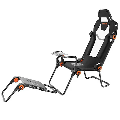 VEVOR Racing Simulator Cockpit Wheel Stand W/Adjustable Gaming Seat Fit Logitech • £191.99