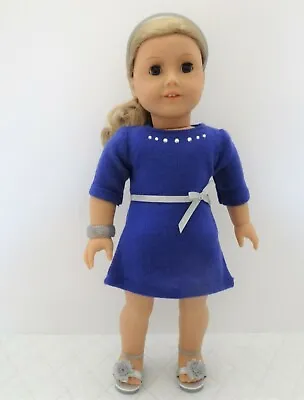 American Girl DOLL # 24 TRULY ME BLOND HAIR + BLUE RHINESTONE STUDDED DRESS -NEW • $89.99