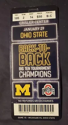 2018-2019 Michigan Wolverines Vs Ohio State Basketball Plastic Ticket • $9.99