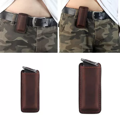 Genuine Leather IWB/OWB Single Magazine Pouch Pistol Mag Holder For .380/.40/9mm • $12.99