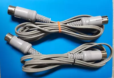 2 X 3 Pin Din Plug Male To Male Cable/leads For Reel Tape Vintage Audio 1.5m (d1 • £8.75