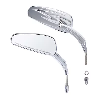 Chrome 8mm Rear View Mirrors Fit For Harley Sportster XL883 1200 Touring Softail • $34.80