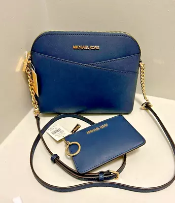 Michael Kors Leather Crossbody Bag Shoulder Purse Handbag + Keychain Ring Wallet • $108.60