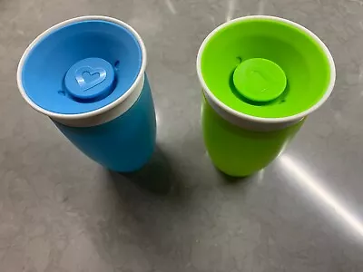 Munchkin Miracle 360 Green/Blue Sippy Cup - 2 Cups 10 Oz Each • $6