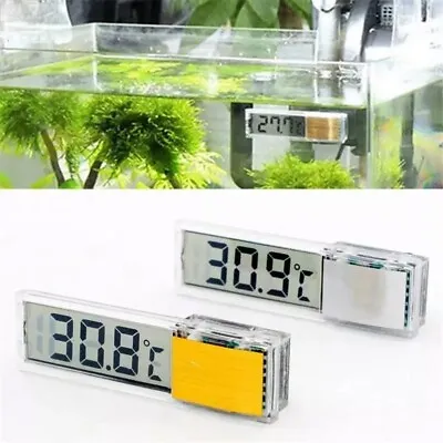 £3.29 • Buy 3D Fish Tank Thermometer Temp Meters Digital Water Crystal Aquarium LCD Glass UK