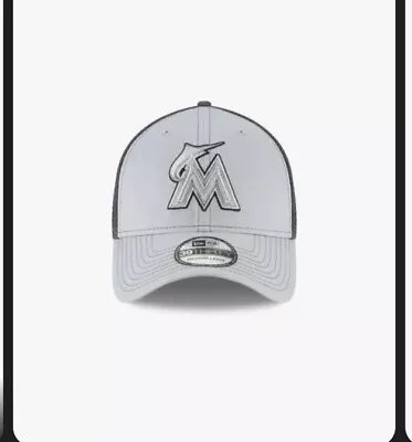 Miami Marlins New Era Grayed-Out Neo 39THIRTY Flex Hat - Medium/Large NWT! • $9.99