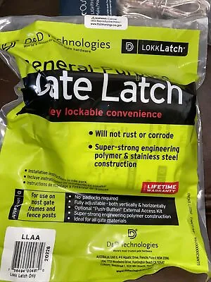 Lokklatch Llaa Gravity Gate Latch2-1/8 In. WBlack • $37.18