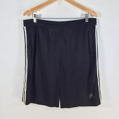 Adidas Mens Shorts Size 2XL Black Stretch Striped 077793 • $19.95